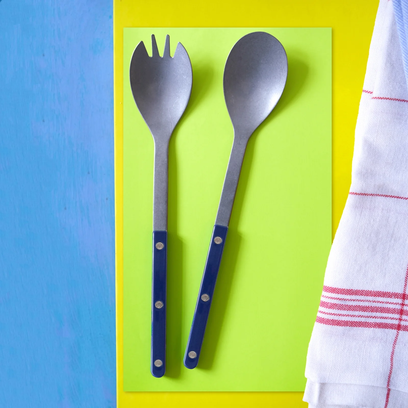 Bistrot Vintage Uni, Bleu marine - Couverts à salade - Image 2