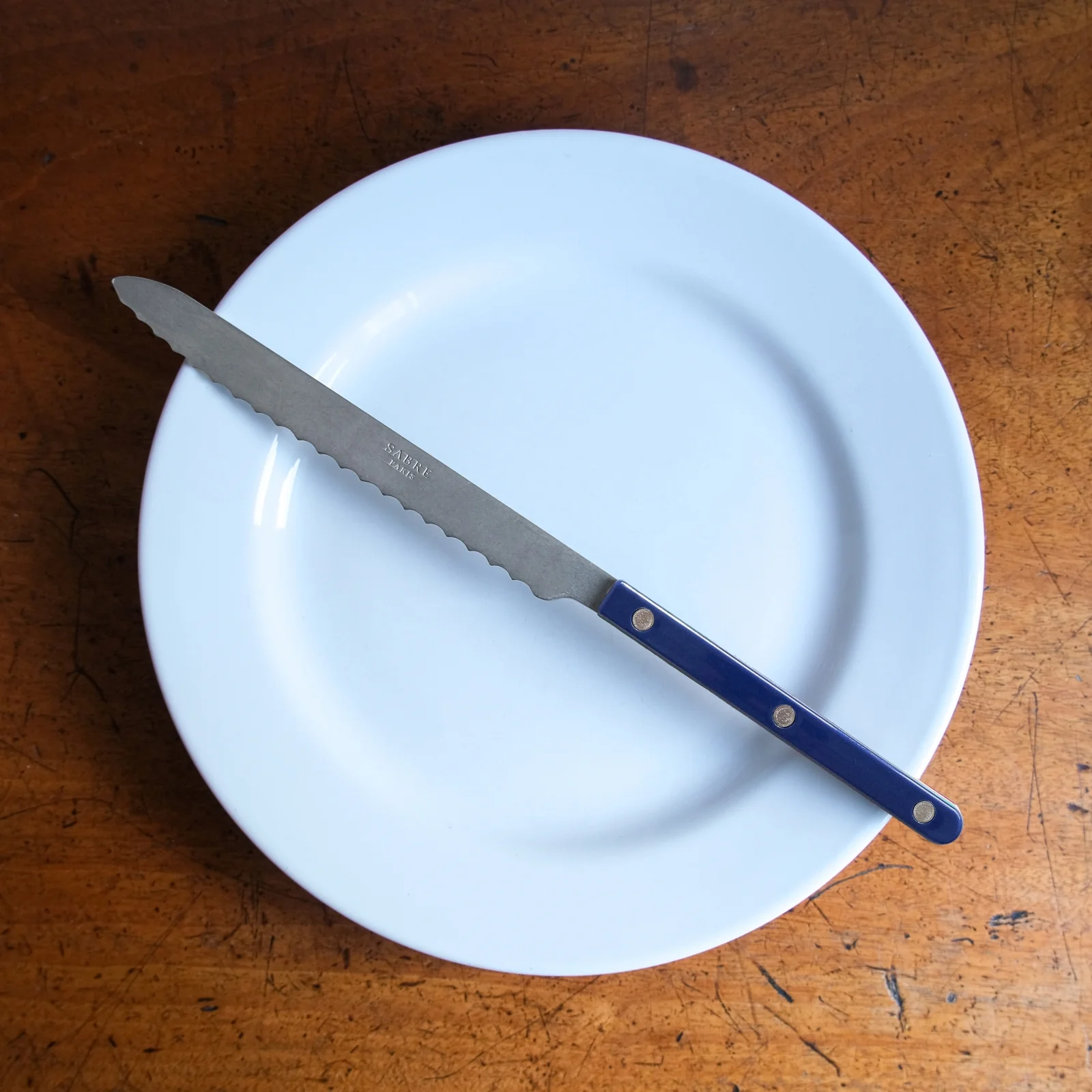Bistrot Vintage Uni, Bleu marine - Couteau à pain - Image 2