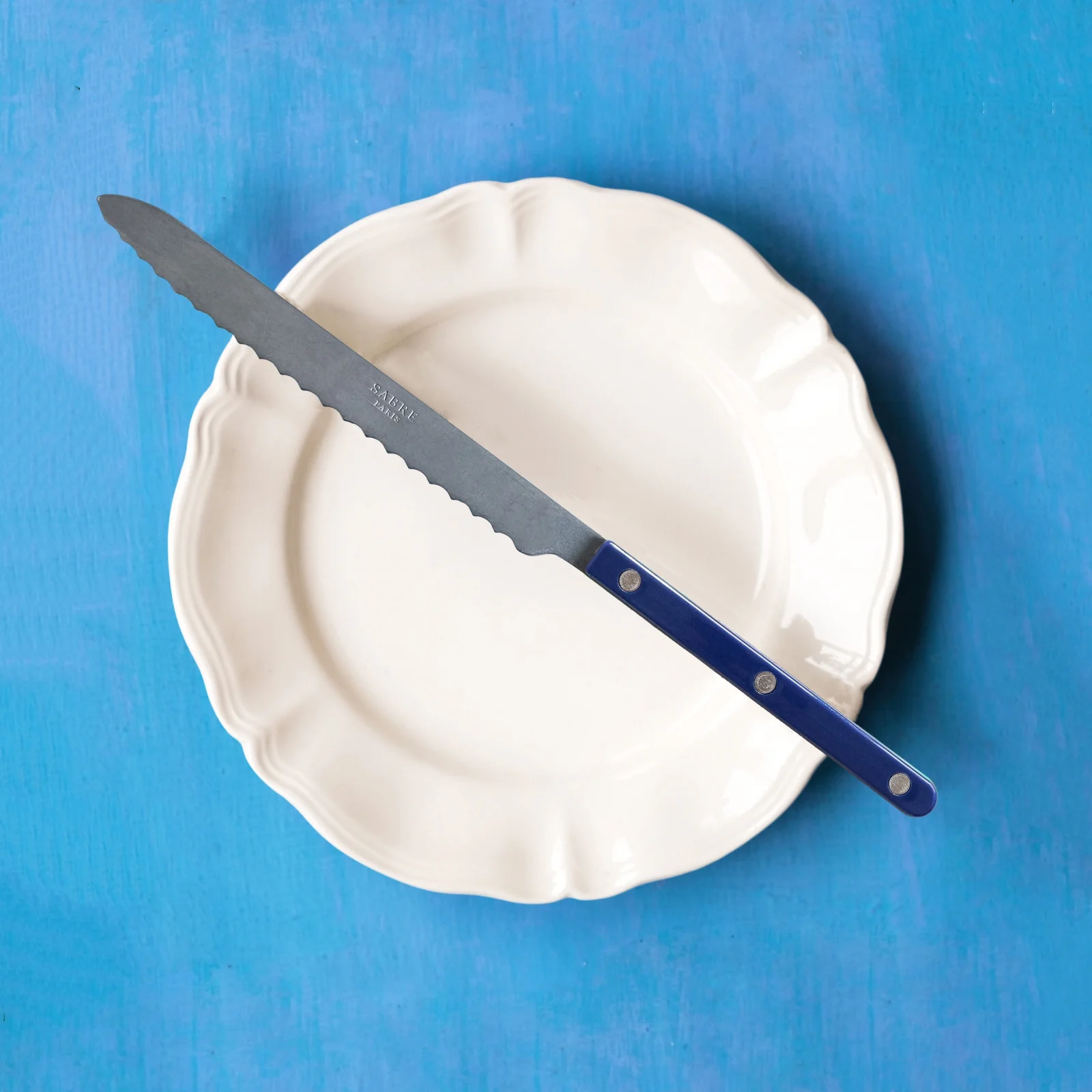 Bistrot Vintage Uni, Bleu marine - Couteau à pain - Image 3