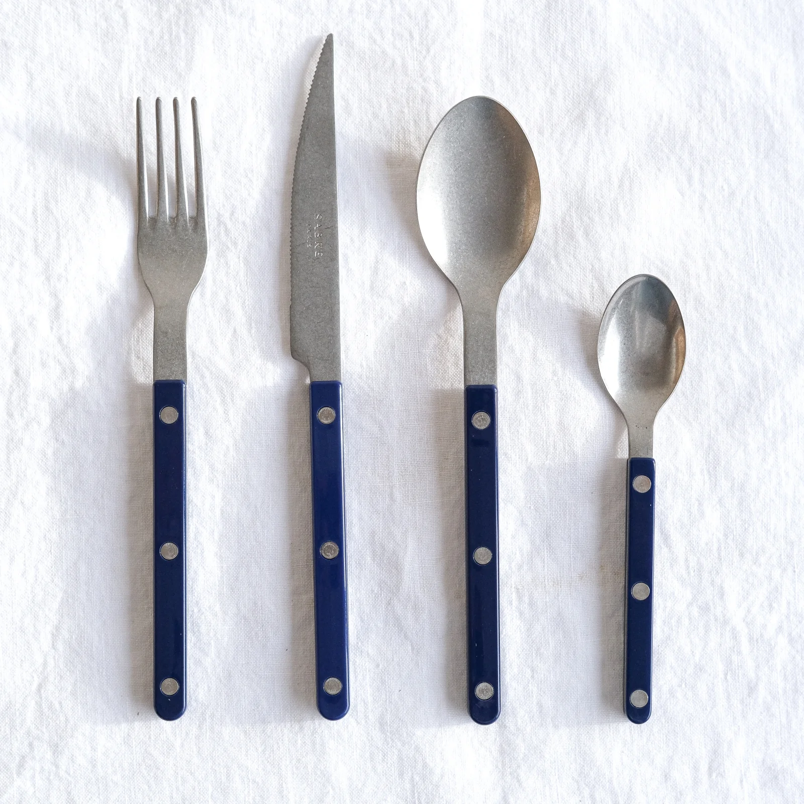 Bistrot Vintage Uni, Bleu marine - Cuillère à soupe - Image 3