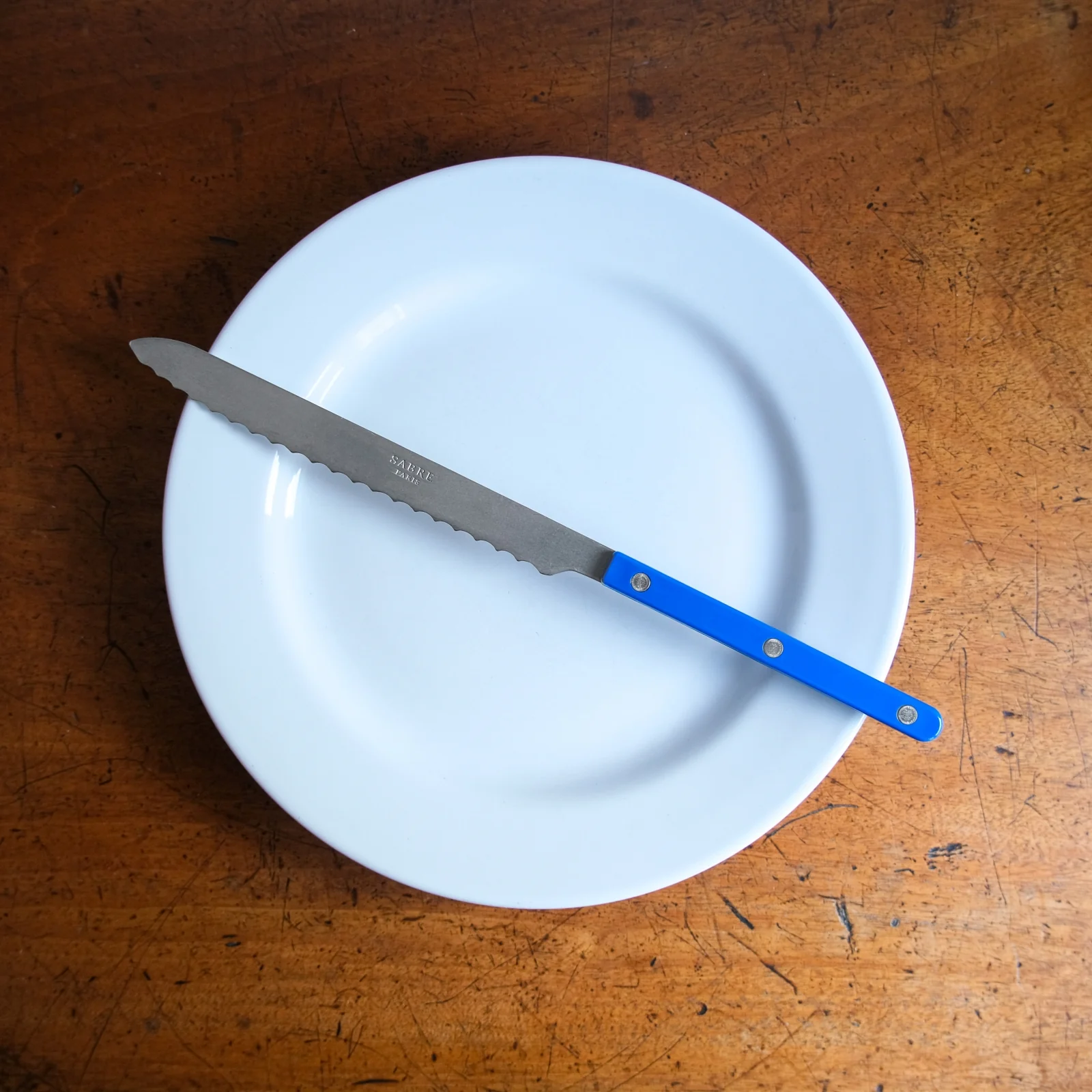Bistrot Vintage Uni, Bleu outremer - Couteau à pain - Image 2