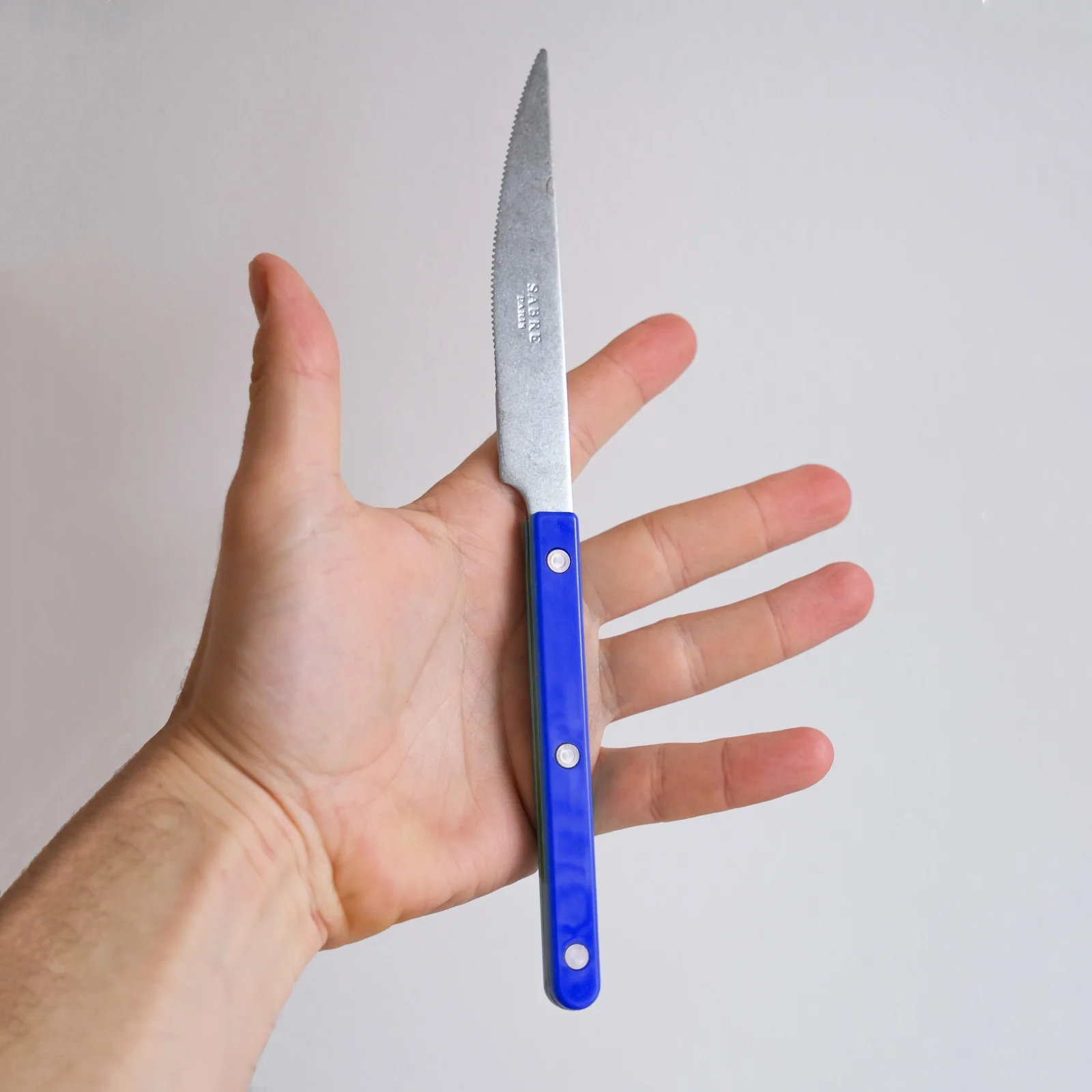 Bistrot Vintage Uni, Bleu outremer - Couteau de table - Image 5