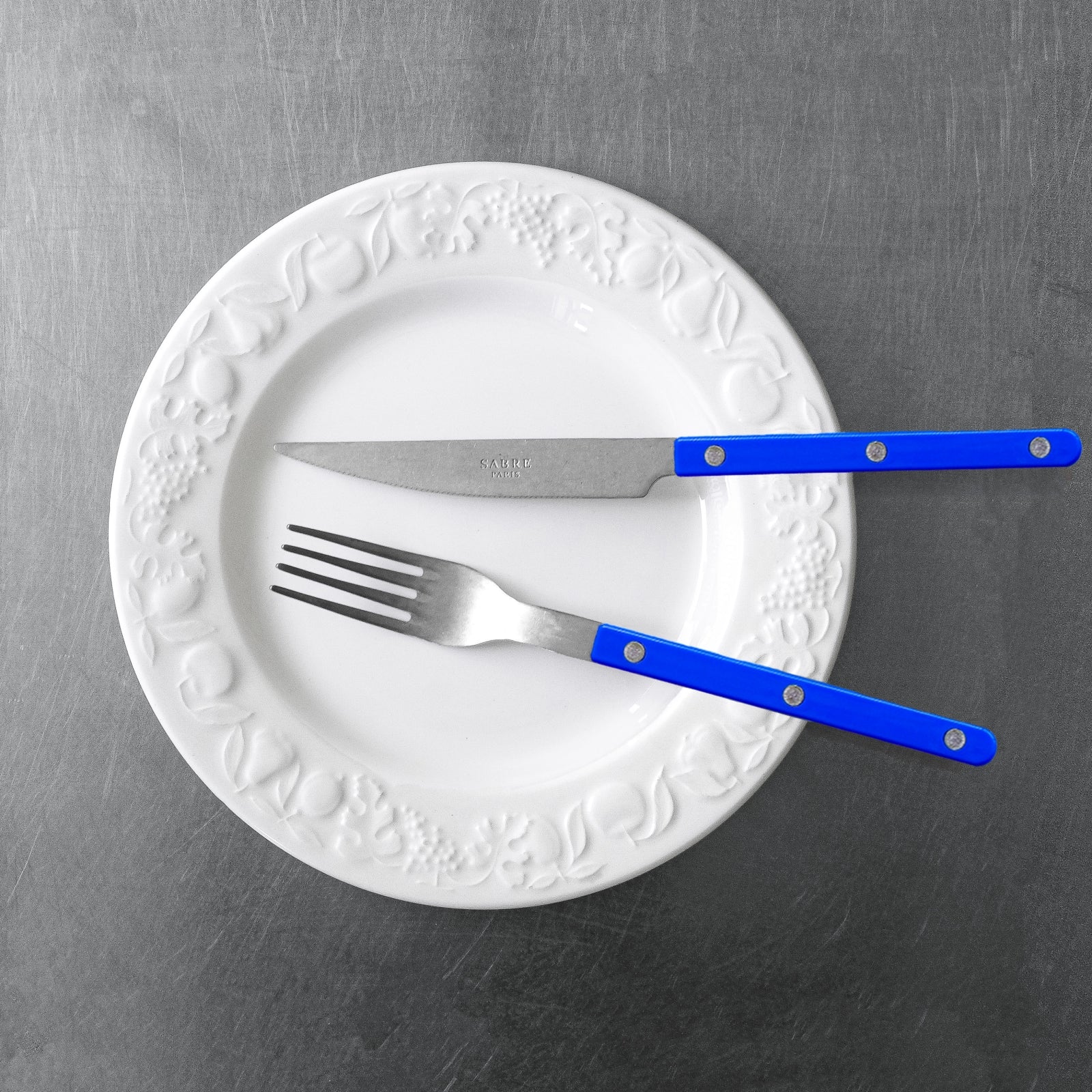 Bistrot Vintage Uni, Bleu outremer - Fourchette de table - Image 3