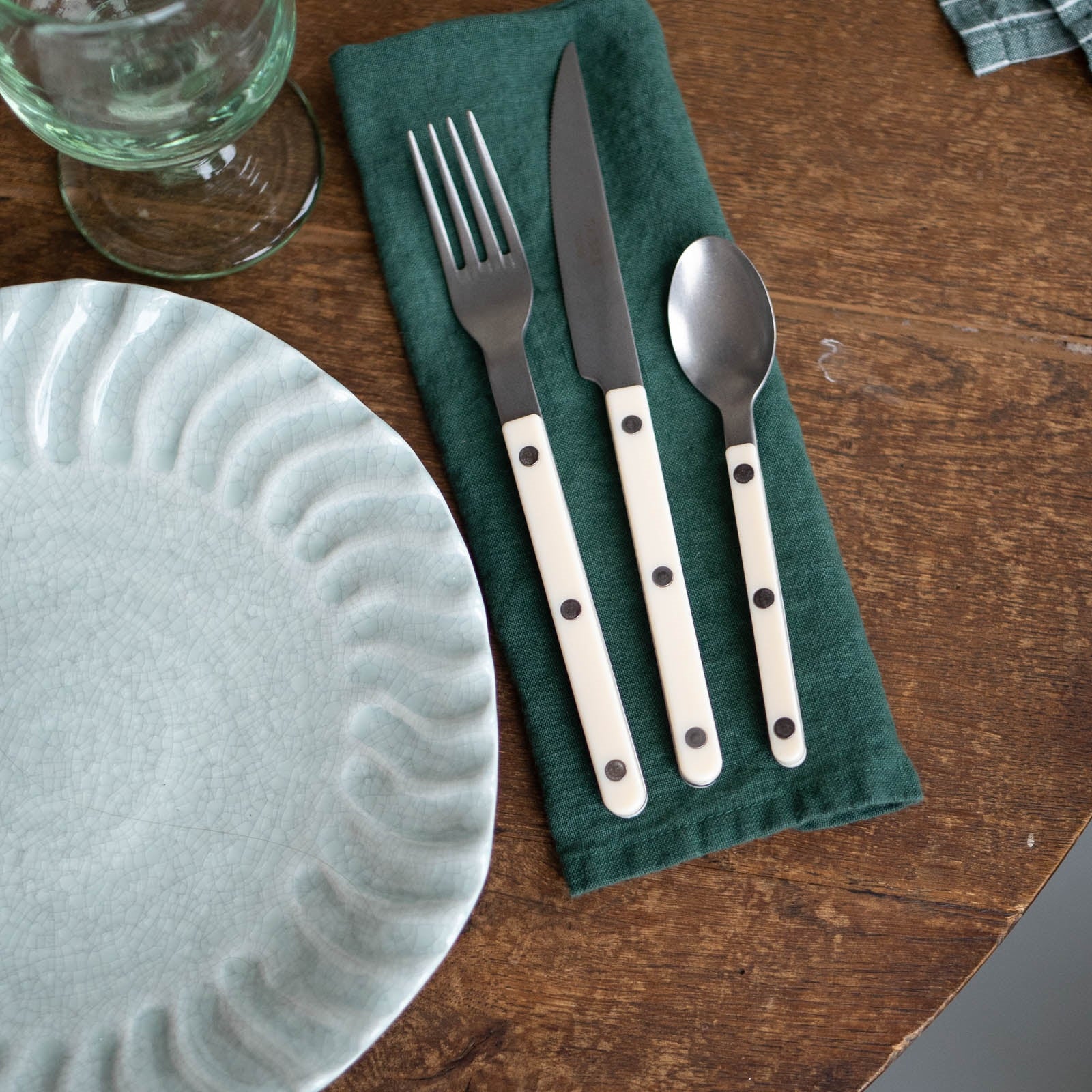 Bistrot Vintage Uni, Ivoire - Fourchette de table - Image 3
