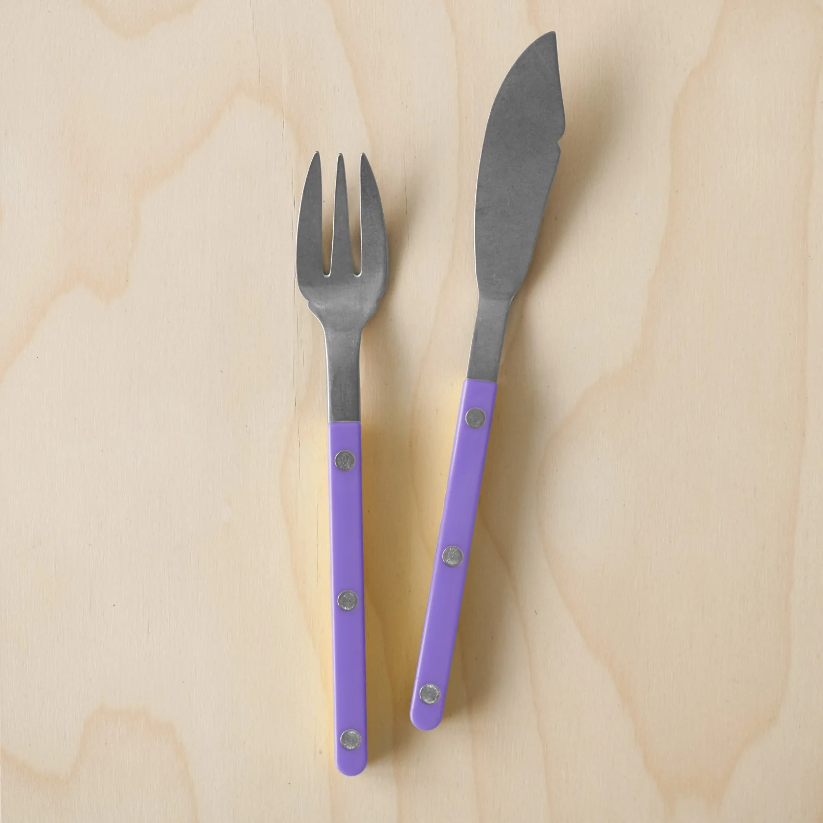 Bistrot Vintage Uni, Mauve - Couverts à poisson - Image 2