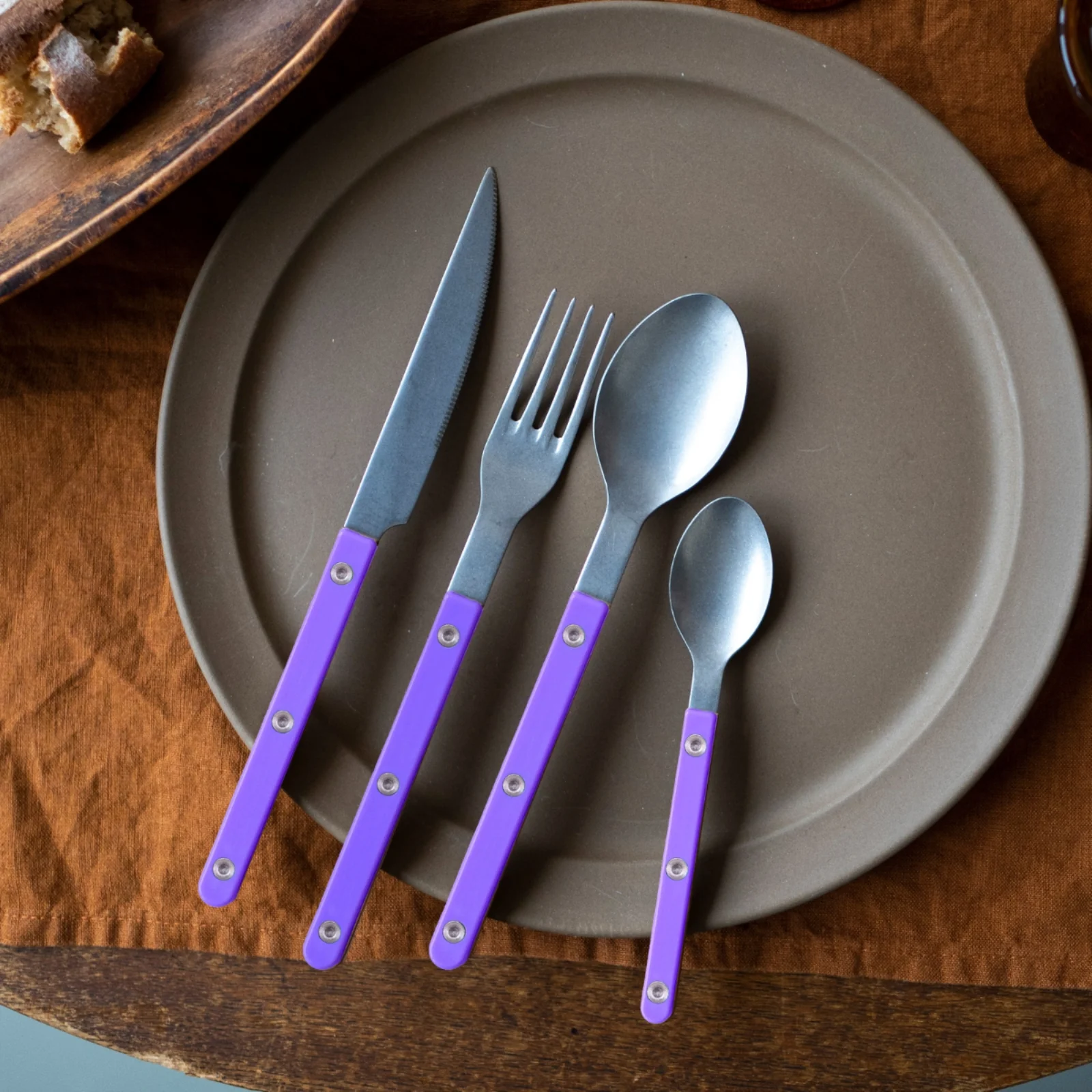 Bistrot Vintage Uni, Mauve - Ménagère 48 pièces - Image 3