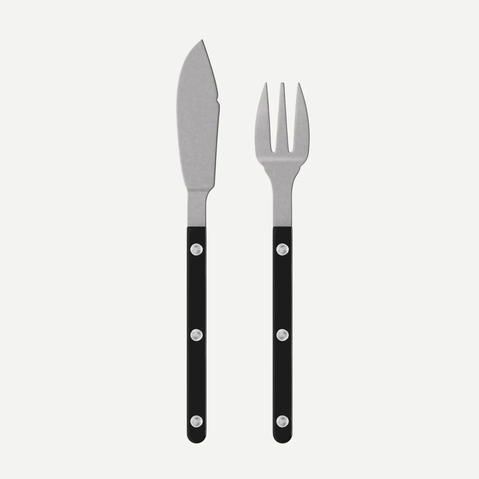 Bistrot Vintage Uni, Noir - Couverts à poisson