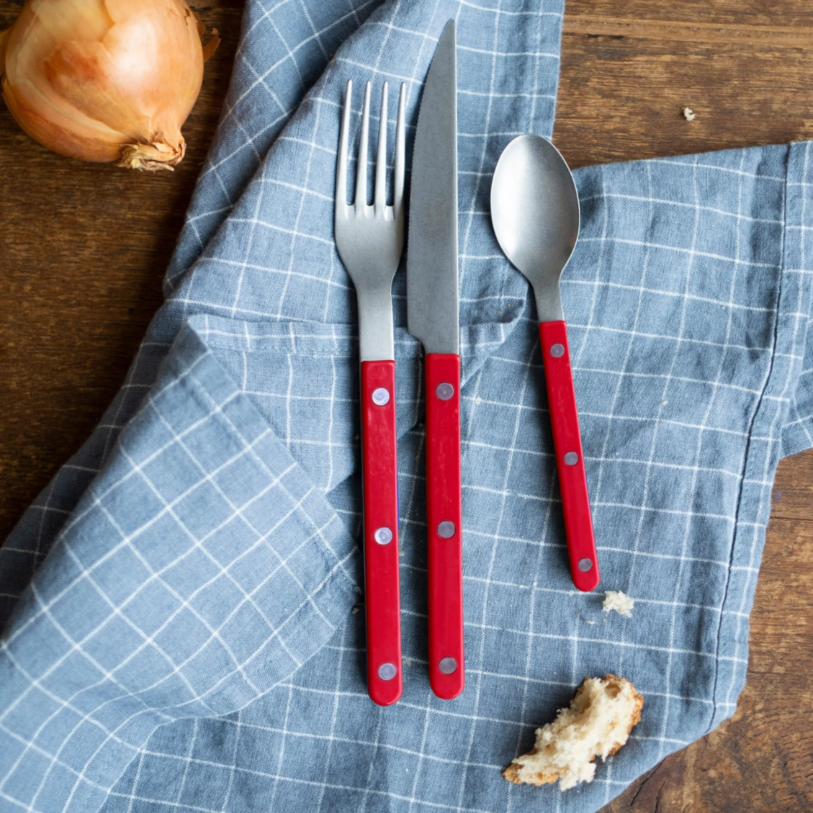 Bistrot Vintage Uni, Rouge - Couteau de table - Image 2