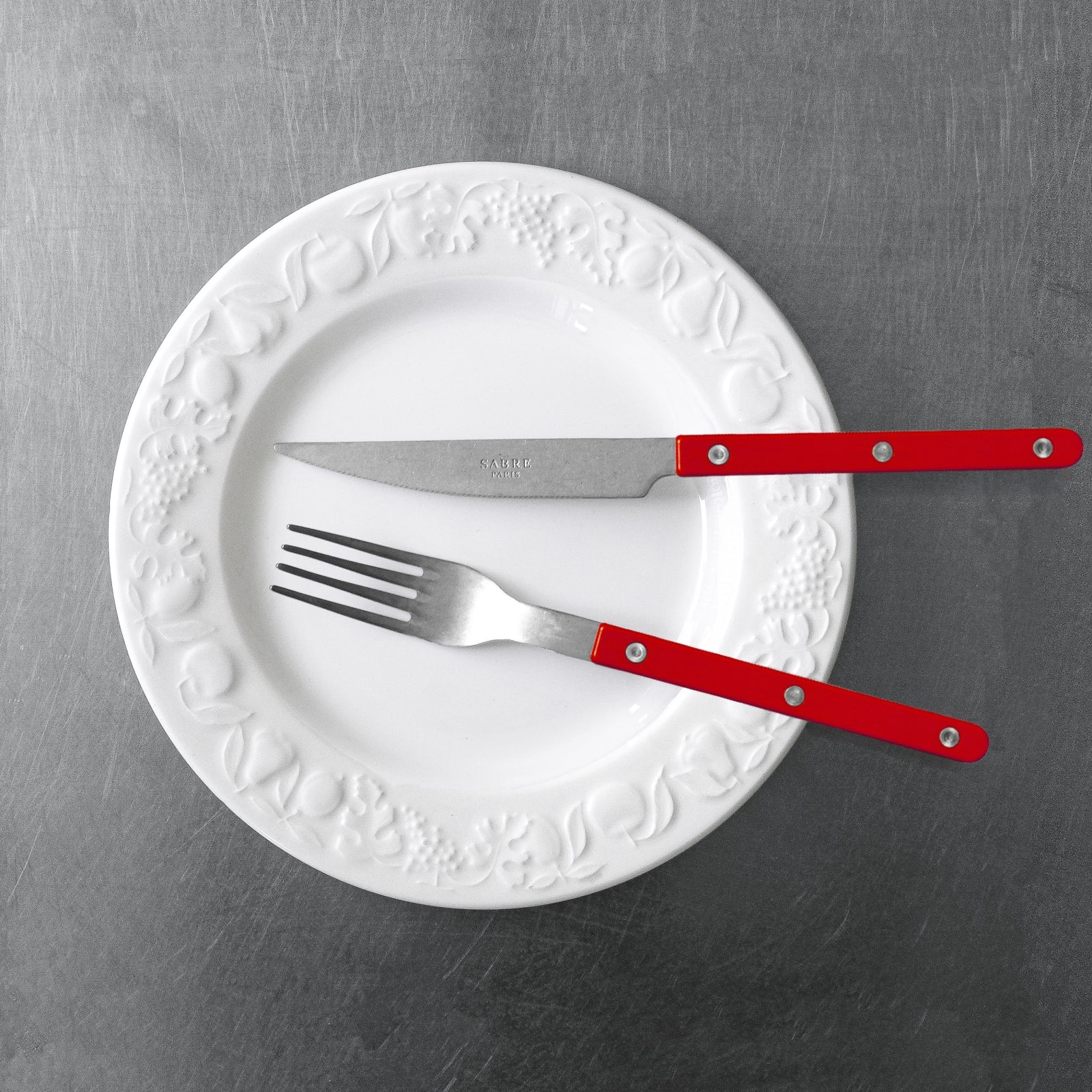 Bistrot Vintage Uni, Rouge - Couteau de table - Image 3