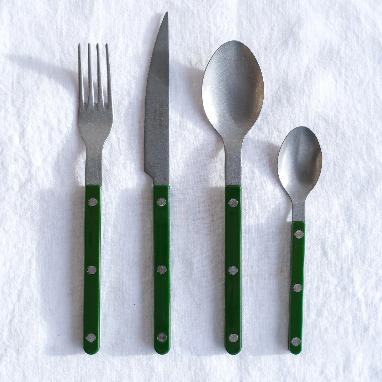 Bistrot Vintage Uni, Vert - Fourchette de table - Image 4