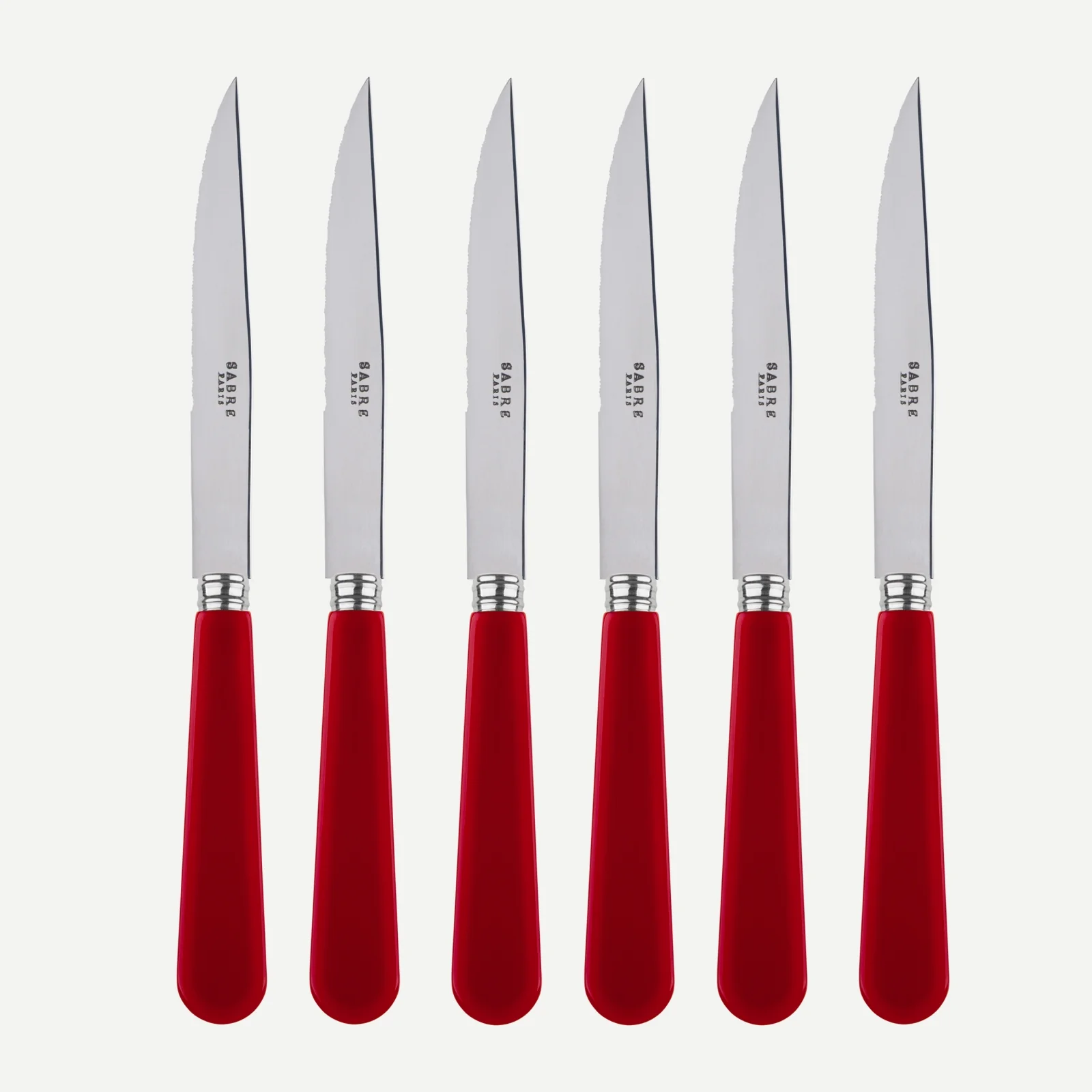 Duo, Rouge - Set de 6 couteaux à steak