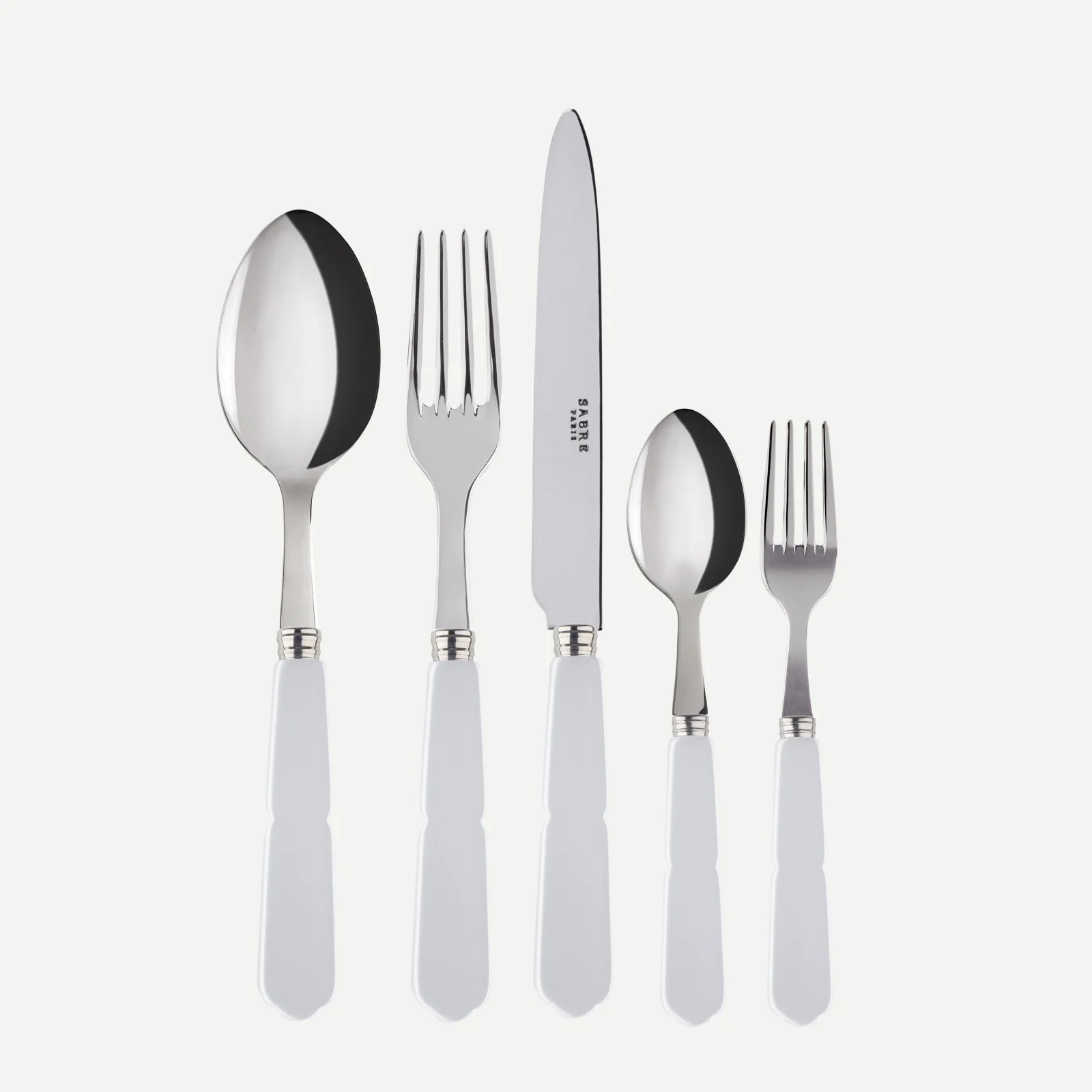 Gustave, Blanc - Set de 5 couverts de table