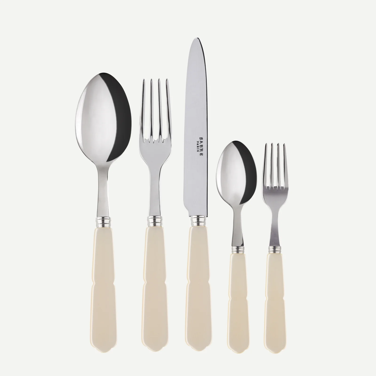 Gustave, Nacre - Set de 5 couverts de table