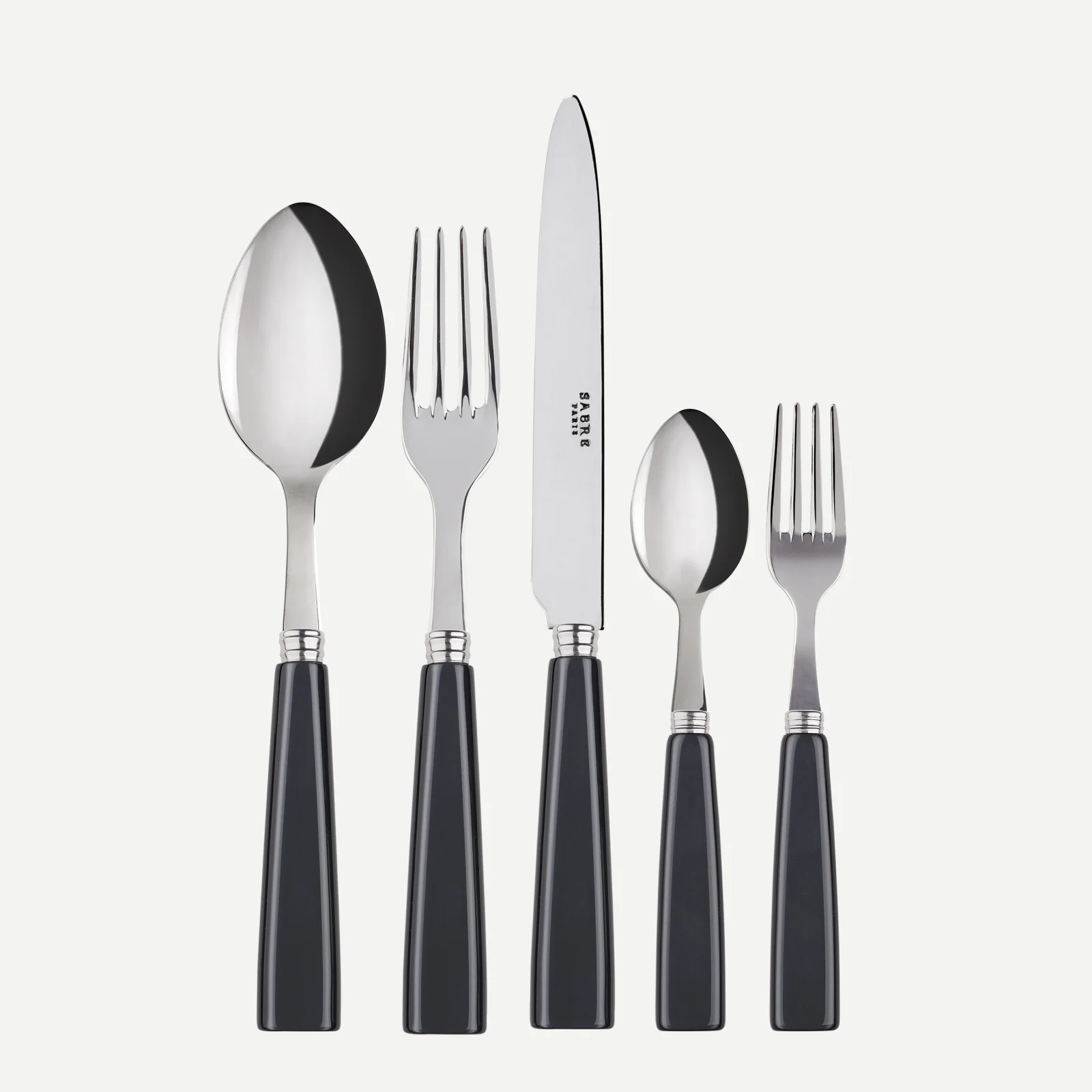 Icône, Anthracite - Set de 5 couverts de table