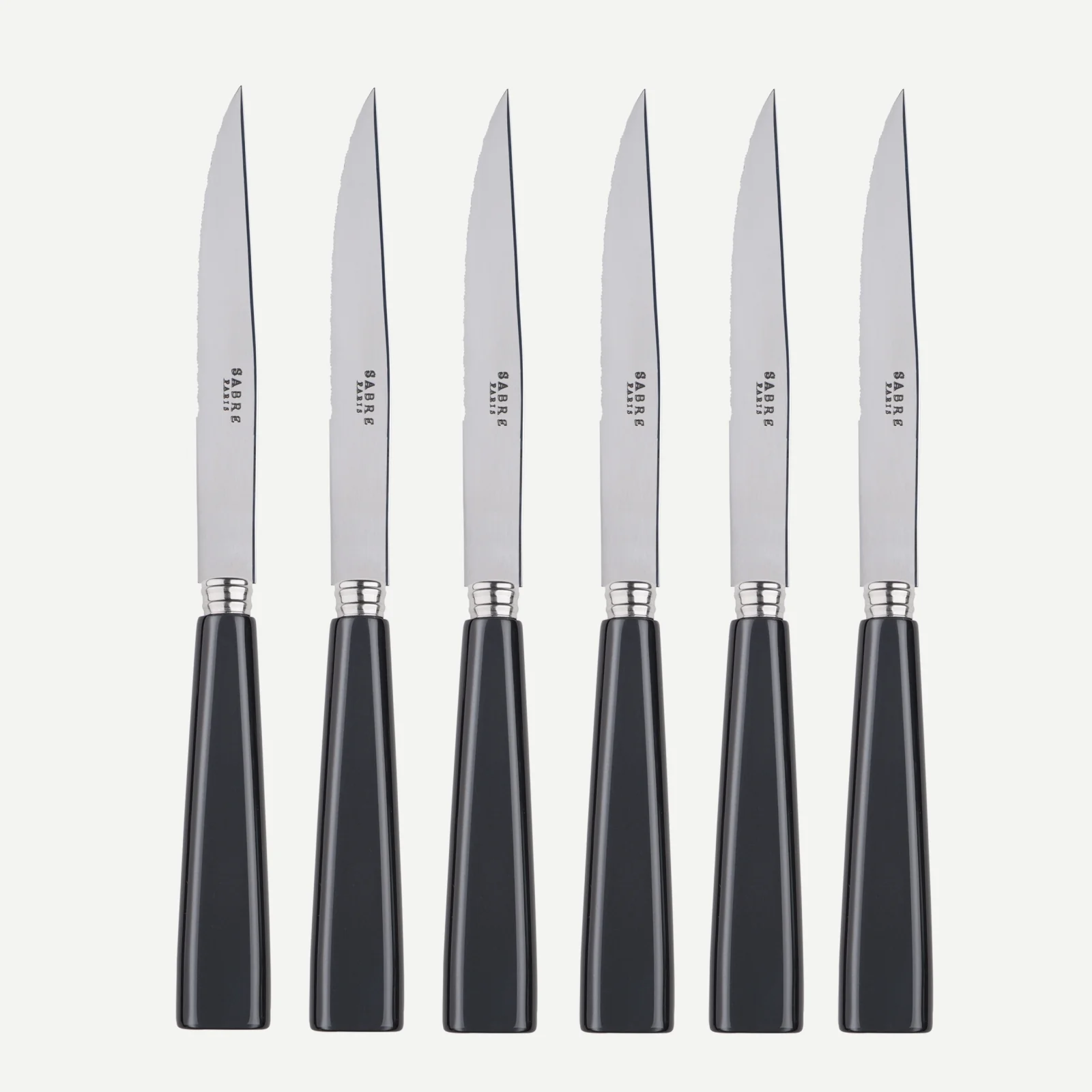 Icône, Anthracite - Set de 6 couteaux à steak