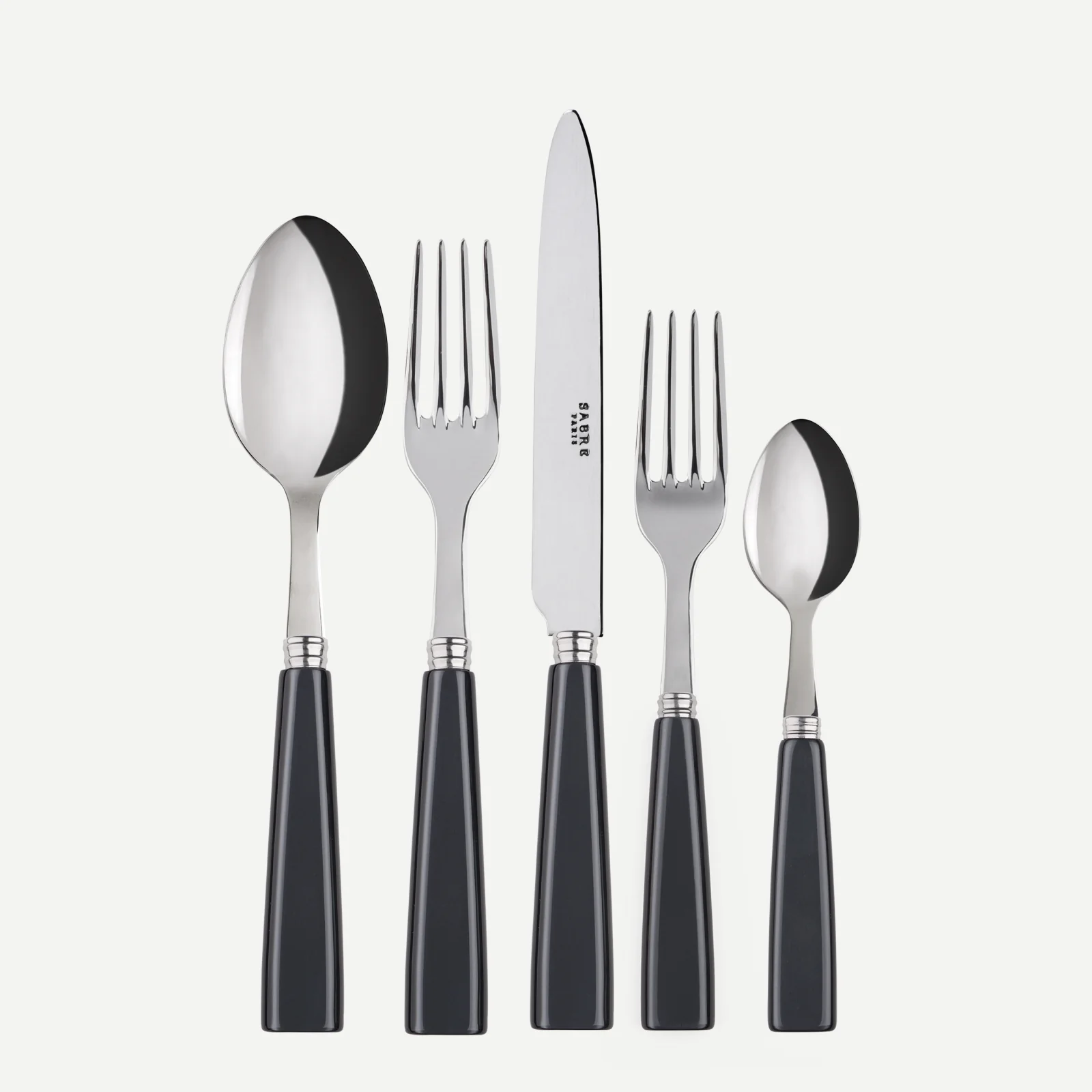 Icône, Anthracite - Set de 5 couverts de table