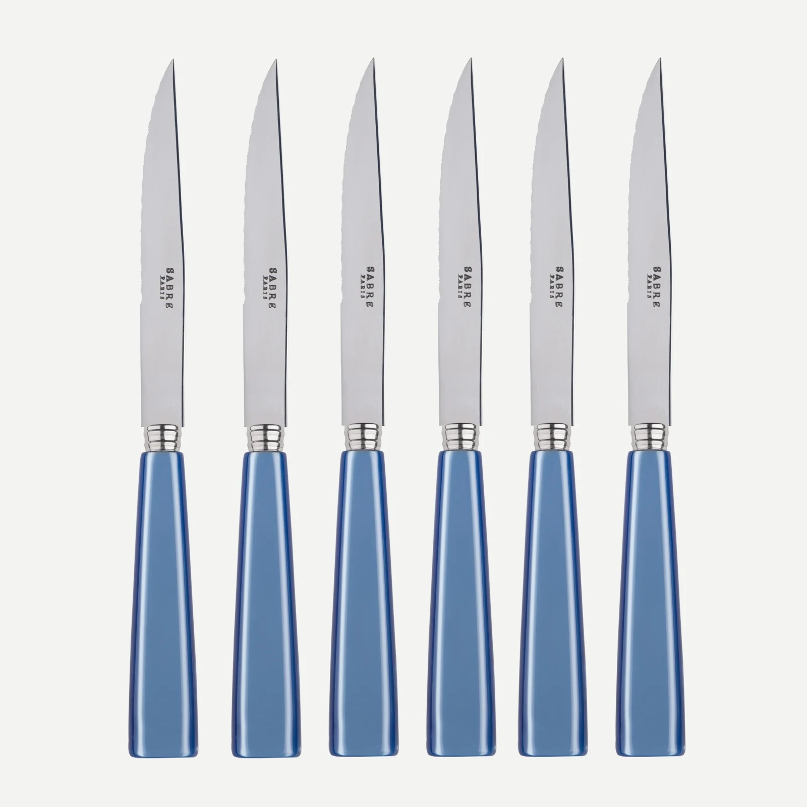 Icône, Bleu clair - Set de 6 couteaux à steak