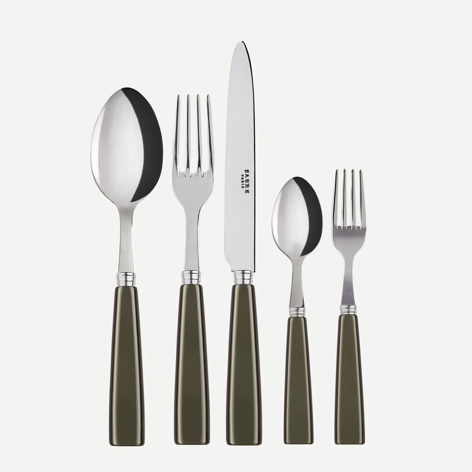 Icône, Olive - Set de 5 couverts de table