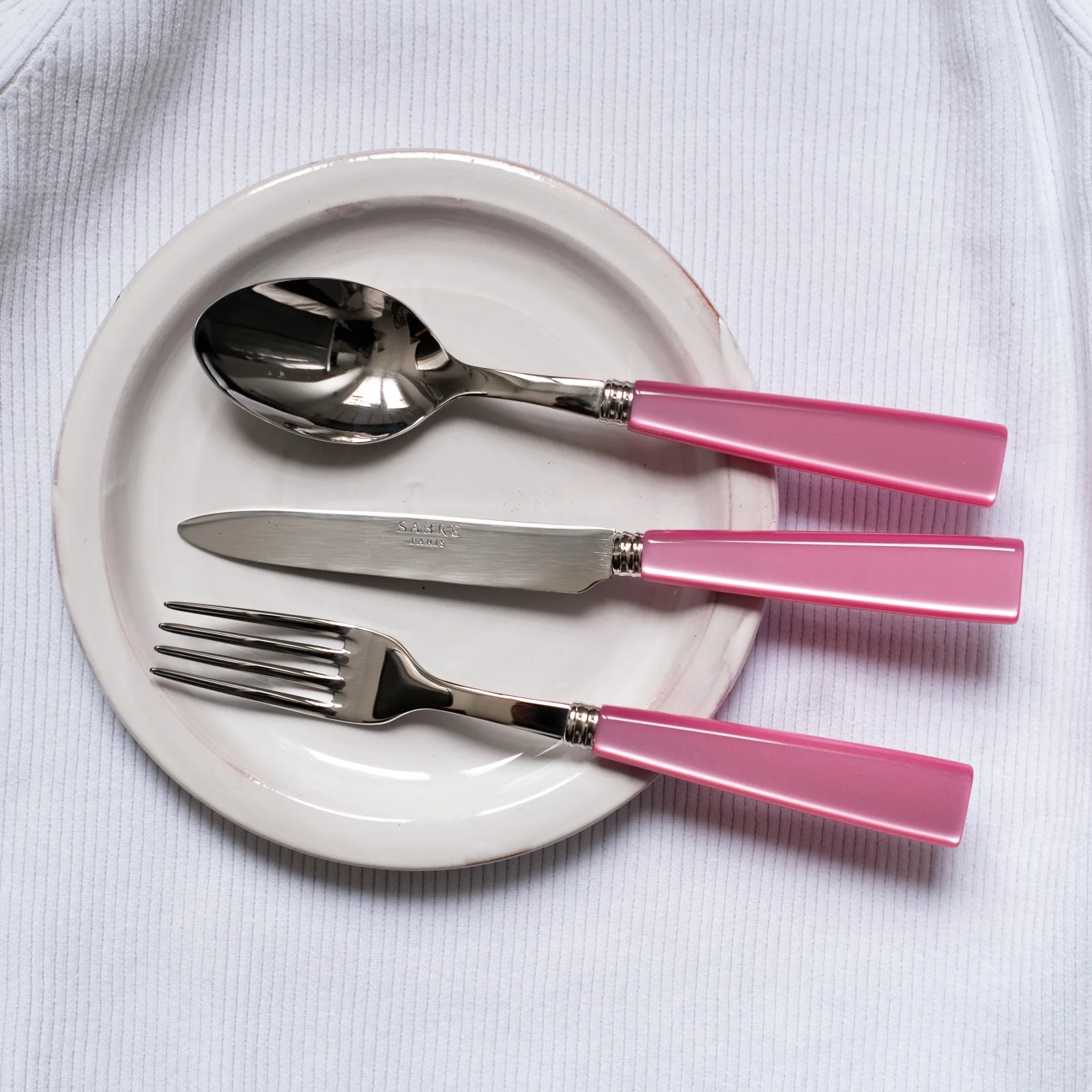 Icône, Rose dragée - Fourchette à dessert - Image 2