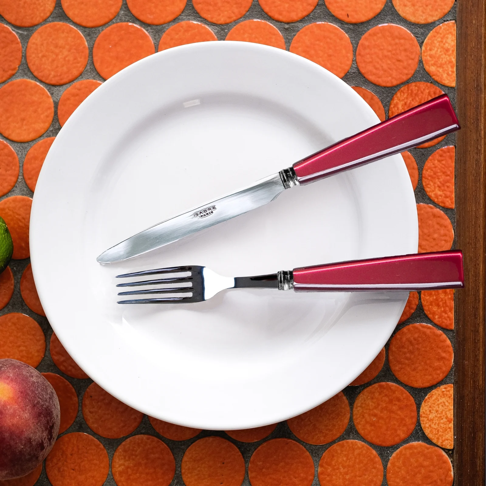 Icône, Rouge - Fourchette de table - Image 6