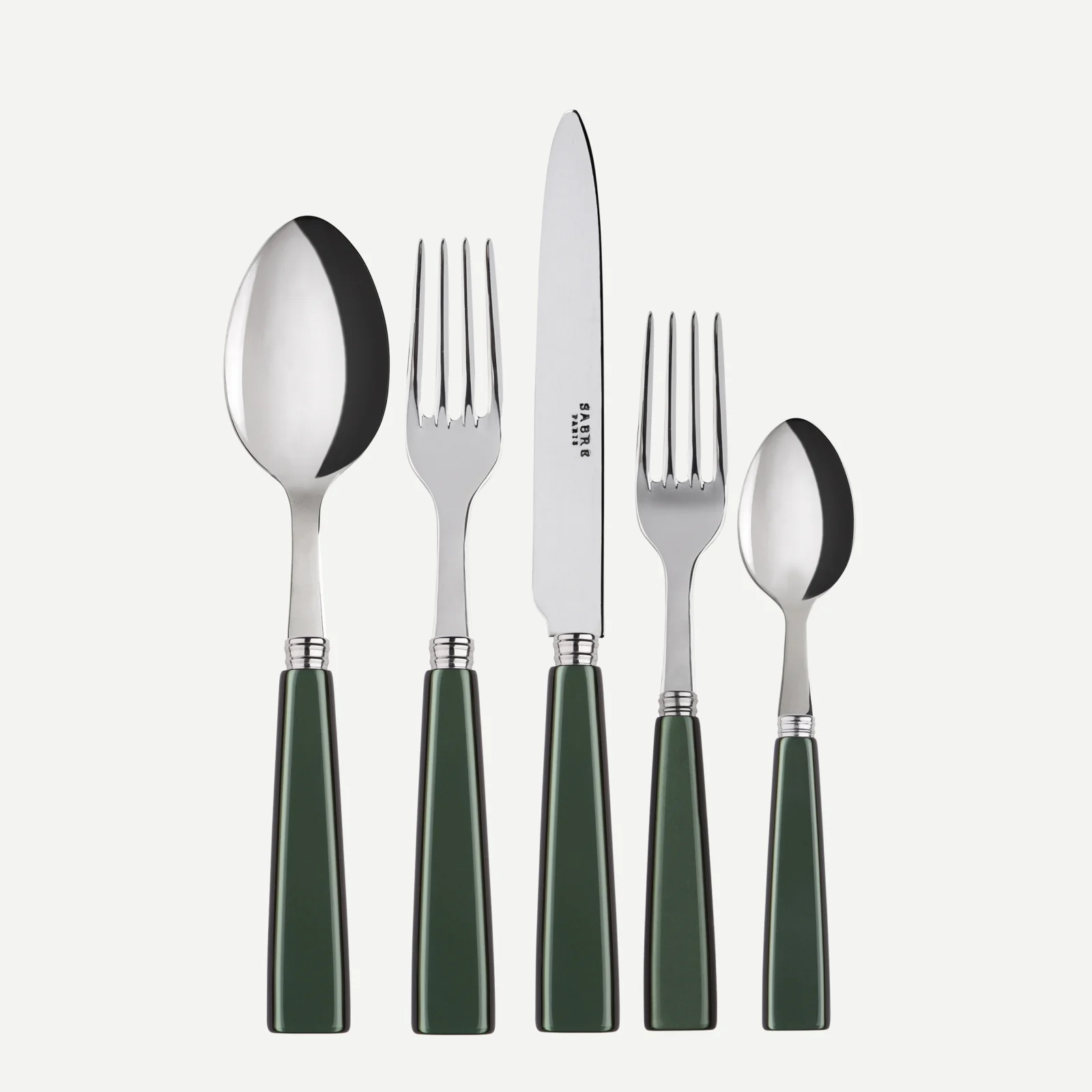 Icône, Vert foncé - Set de 5 couverts de table