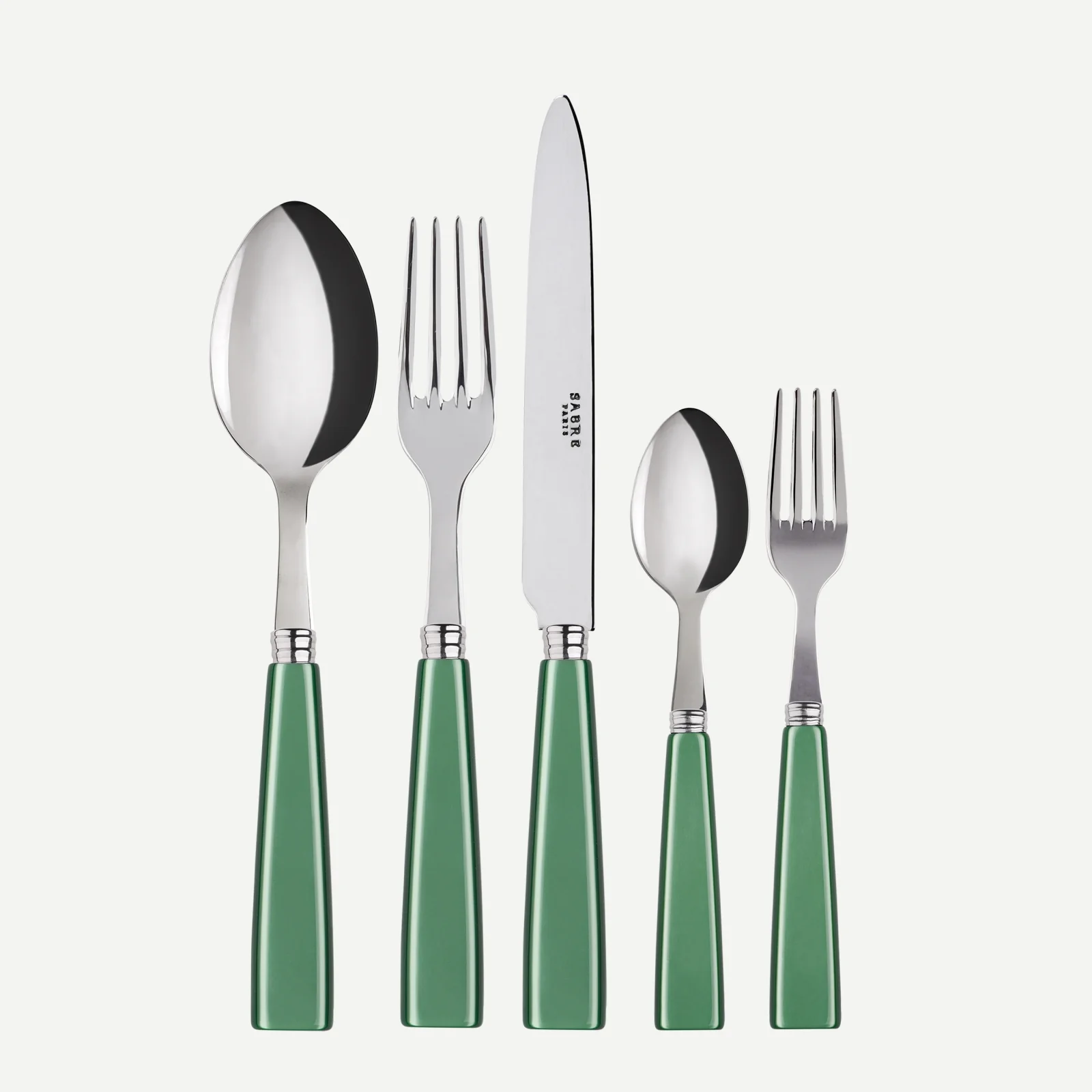 Icône, Vert jardin - Set de 5 couverts de table