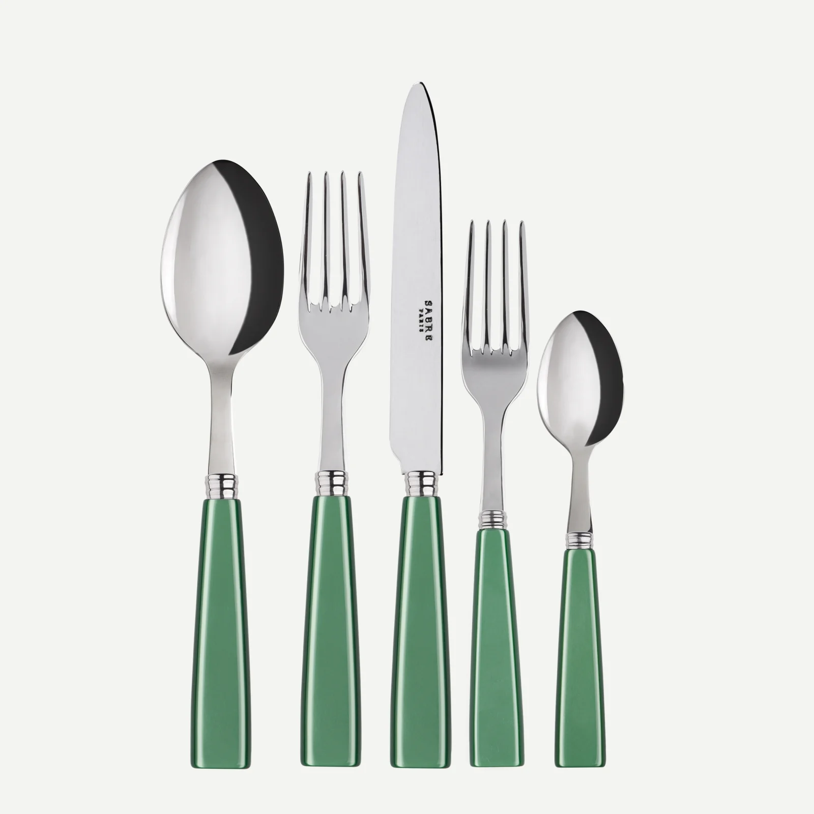 Icône, Vert jardin - Set de 5 couverts de table