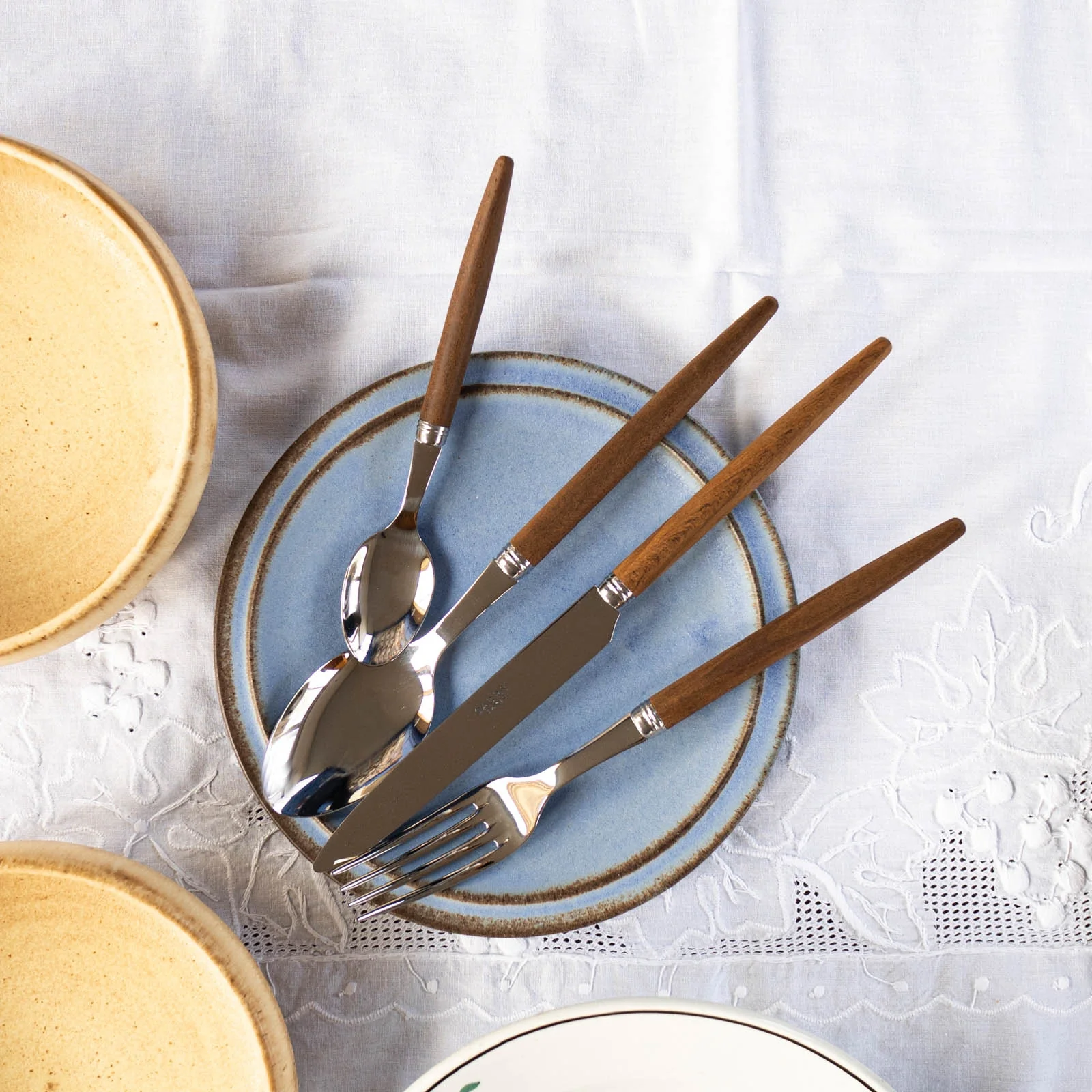 Jonc, Bois foncé - Fourchette de table - Image 2