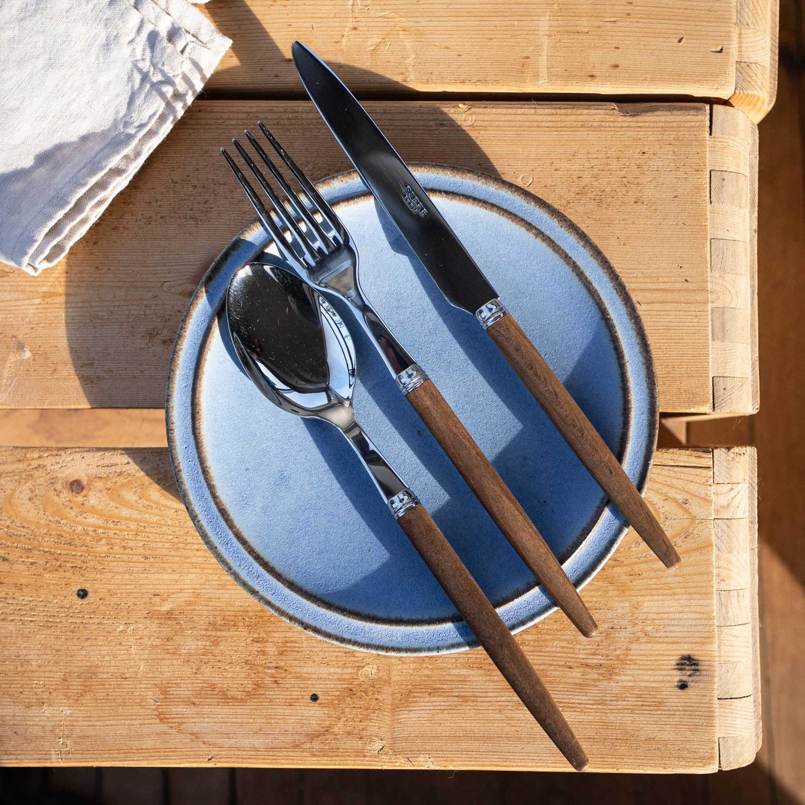 Jonc, Bois foncé - Fourchette de table - Image 4