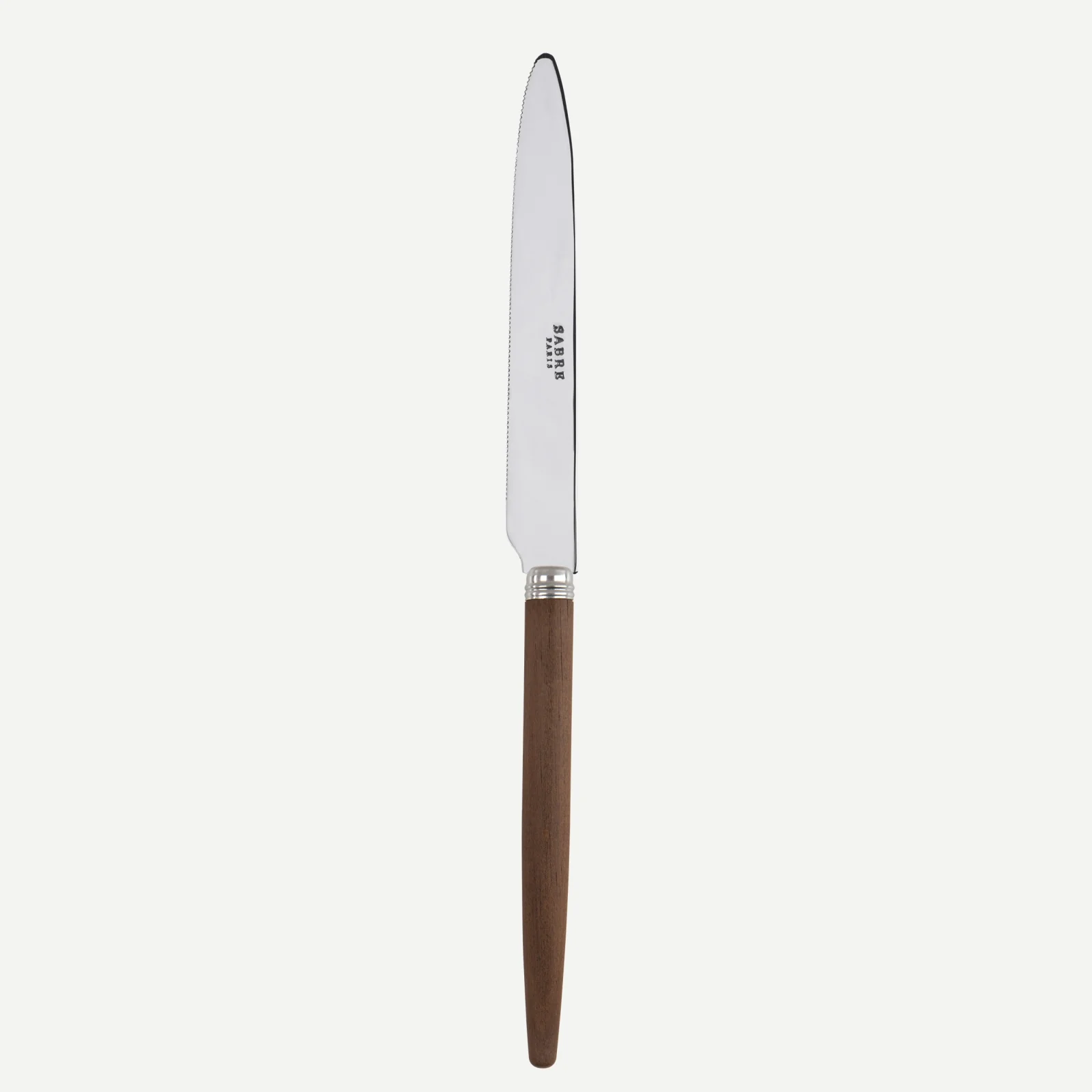 Jonc, Bois foncé - Couteau à lame crantée