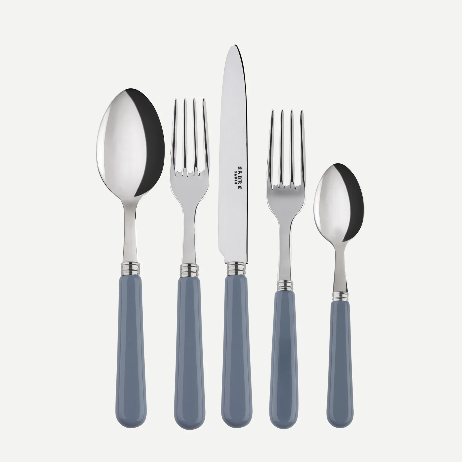 Pop, Gris - Set de 5 couverts de table